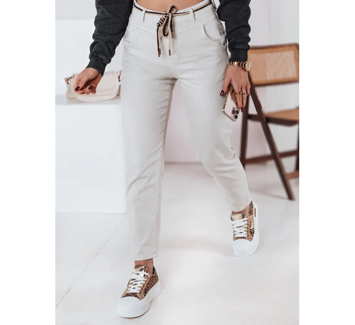 Dámské džínové kalhoty STREETSTYLE light beige FashionStreet UY2375