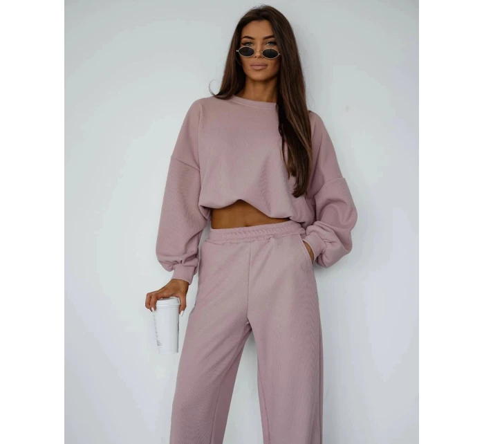 Dámský komplet s  v pudrově růžové barvě mikina a kalhoty model 21470481 - Moon