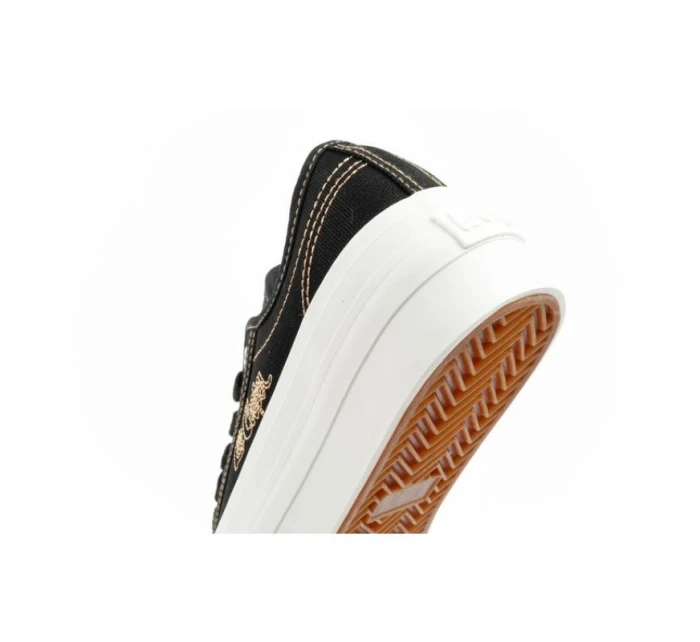 Lee Cooper dámská sportovní obuv na platformě černá se zlatými dámskými teniskami Lee Cooper dámská sportovní obuv na platformě černá se zlatými dámskými teniskami