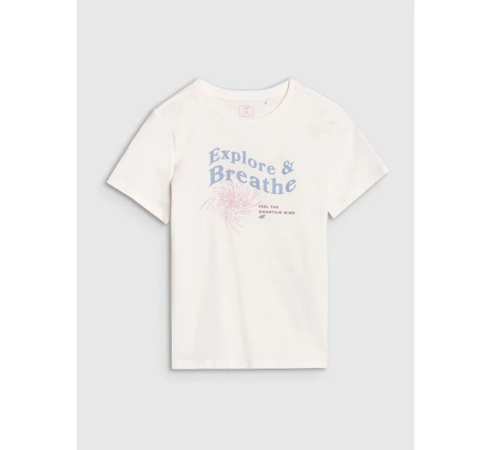 Dívčí tričko s potiskem 4F 4FJWSS25TTSHF1854-11S Dívčí tričko s potiskem 4F 4FJWSS25TTSHF1854-11S