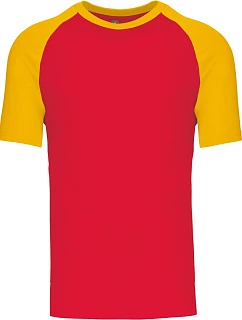 Kariban K 330 Baseballové tričko 20.K330 red/yellow