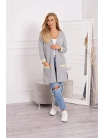 Dvoubarevná bunda s kapucí žlutá+šedá