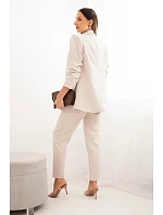 Elegantní komplet saka a kalhot béžový