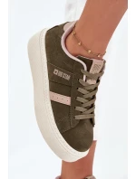 Dámské Tenisky Na Platformě Big Star SS274349 Zelené Dámské Tenisky Na Platformě Big Star SS274349 Zelené