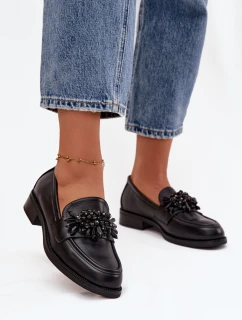 Polobotky Mokasyny Dámské S Ozdobou Černé Murelle