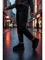 Ženské sněhule z přírodního semiše černé Mairene