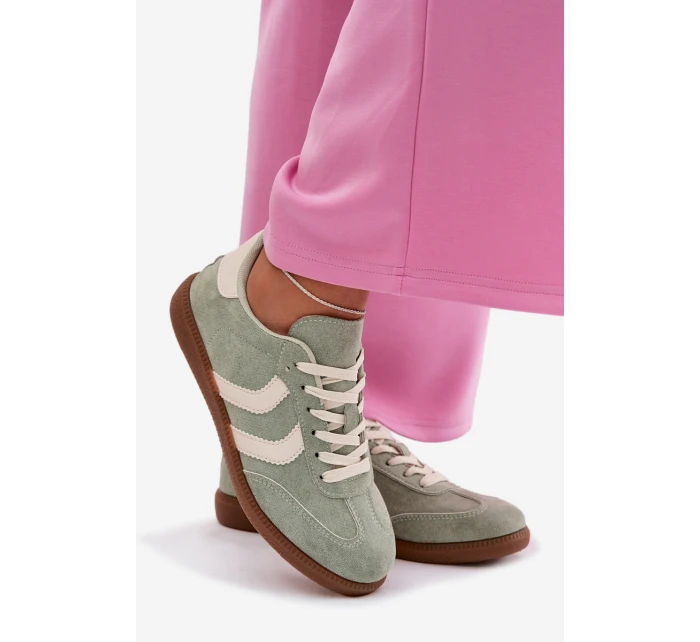 Dámské tenisky z eko semiše zelené model 22027738 - EVENTO