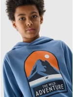 Chlapecká mikina s kapucí 4F - modrá Chlapecká mikina s kapucí 4F - modrá