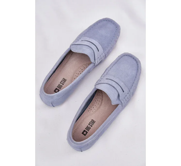 Dámské mokasíny z broušené kůže Big Star – modré Dámské mokasíny z broušené kůže Big Star – modré
