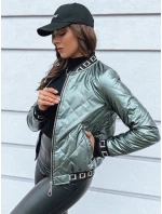 Dámská prošívaná bunda BASEBALL tmavě zelená FashionStreet TY2562