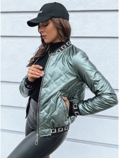 Dámská prošívaná bunda BASEBALL tmavě zelená FashionStreet TY2562