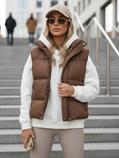 kamizelka damska bez brązowa model 22324219 - FashionStreet