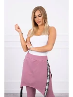 Kalhoty/oblek s nápisem selfie tmavě růžové