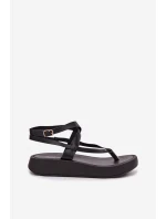 Dámské sandály Japonky na platformě Černé Gelira Dámské sandály Japonky na platformě Černé Gelira
