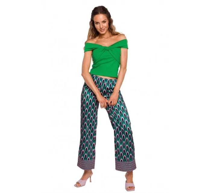 M680 Top bez rukávů s uzlovým výstřihem - černý