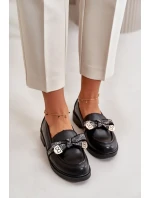 Dámské Mokasíny S Mašlí S.Barski Černé Dámské Mokasíny S Mašlí S.Barski Černé