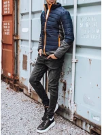 Pánská přechodná bunda prošívaná tmavě modrá FashionStreet TX3783