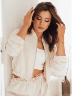 Dámská světle béžová bunda bomber MADDIE FashionStreet RY2320