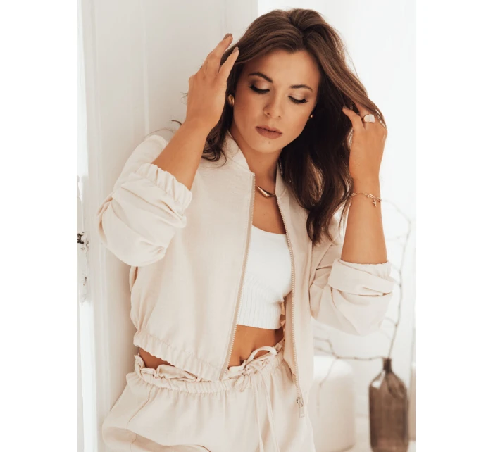Dámská světle béžová bunda bomber MADDIE FashionStreet RY2320