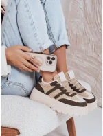 Dámské tenisky s kožešinou na platformě hnědé Dstreet model 21992242 - FashionStreet