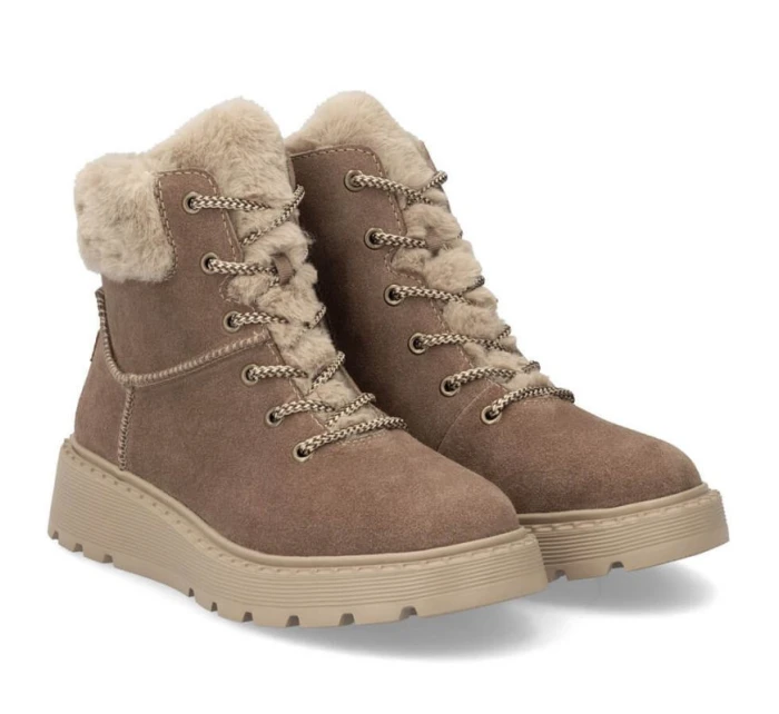 Boty s kožešinou W model 20739487 - Rieker Boty s kožešinou W model 20739487 - Rieker