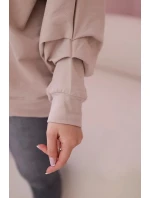 Bavlněná halenka s mašlí béžový