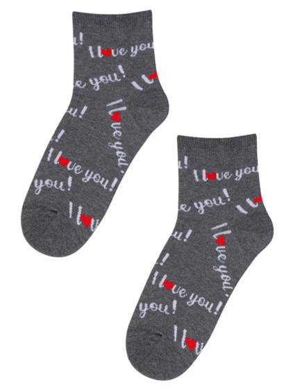 PERFECT WOMAN Valentýnské vzorované ponožky pro ženy