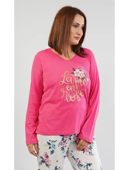 Dámské pyžamo dlouhé Rose
