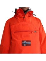 Napapijri RAINFOREST M SUM 3 pánská bunda do deště s nastavitelnou kapucí nepromokavá červená (NP0A4G7DR05)