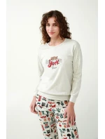 Vamp - Sváteční dámské pyžamo s potiskem 21653 - Vamp