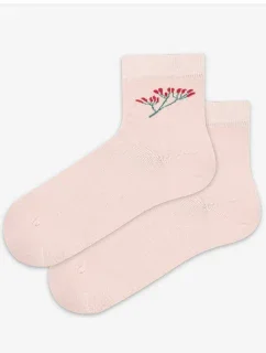 TENKÉ PONOŽKY BARVA 2-6 LET DÍVKY ROSE 21-23