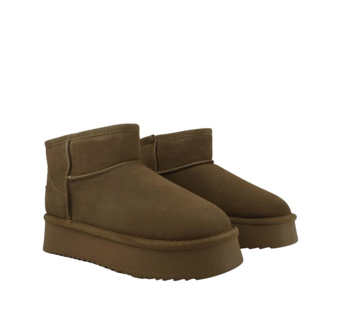 Dámské kožené boty Solo Soprani Couture Hugh Platform olive SSW421P05 06 dámské