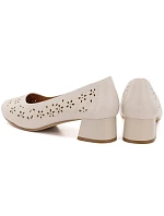 Dámské otevřené béžové lodičky Sergio model 22121890 - LEONE