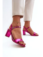 Metalické sandály na podpatku model 21654018 - EVENTO Metalické sandály na podpatku model 21654018 - EVENTO