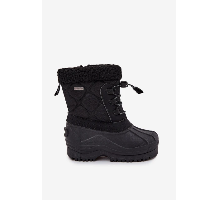 Zateplené dětské sněhule na zip Big Star OO374073 Černé Zateplené dětské sněhule na zip Big Star OO374073 Černé