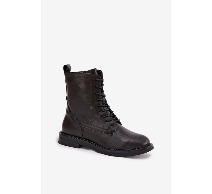 Kožené Zateplené Dámské Kotníkové Workery Big Star model 21708648 Černé - Big Star Shoes