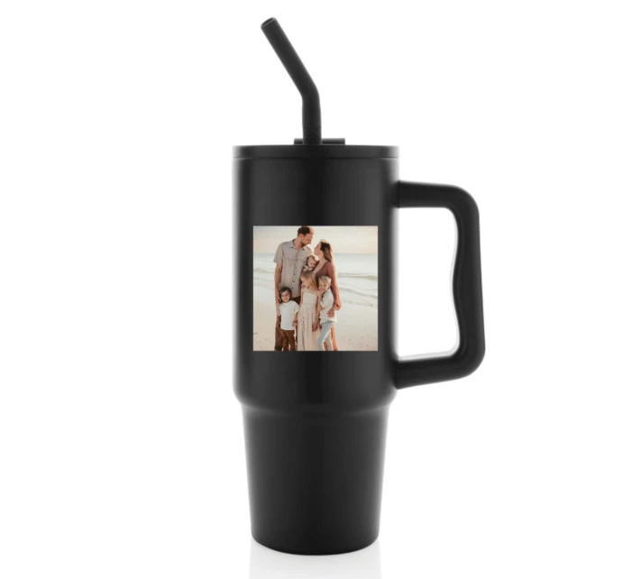 Personalizovaná termoska s barevným víčkem s fotografií 