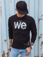 Pánská mikina s potiskem černá FashionStreet BX5365