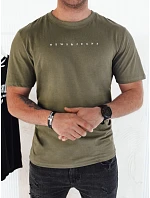 Pánské zelené tričko s potiskem FashionStreet RX5477 Pánské zelené tričko s potiskem FashionStreet RX5477