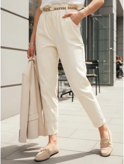 Dámské látkové kalhoty ERLON yellow FashionStreet UY2029