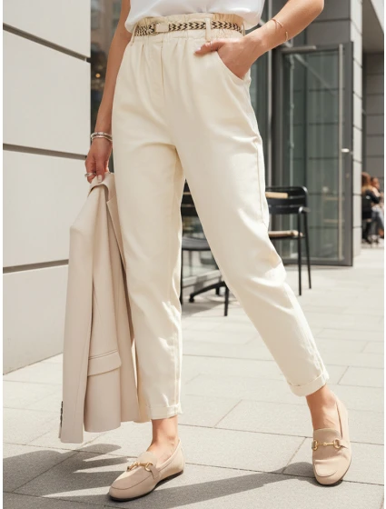 Dámské látkové kalhoty ERLON yellow FashionStreet UY2029 Dámské látkové kalhoty ERLON yellow FashionStreet UY2029