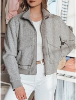 Dámská přechodná oversize bunda bomber LUMINA šedá FashionStreet TY4792 Dámská přechodná oversize bunda bomber LUMINA šedá FashionStreet TY4792