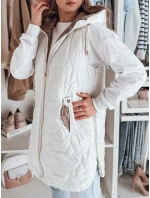 Dámská přechodná prošívaná vesta GLITTI bílá FashionStreet TY4805 Dámská přechodná prošívaná vesta GLITTI bílá FashionStreet TY4805