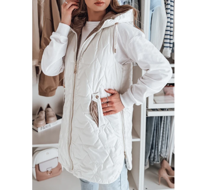 Dámská přechodná prošívaná vesta GLITTI bílá FashionStreet TY4805 Dámská přechodná prošívaná vesta GLITTI bílá FashionStreet TY4805