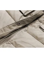 Béžová péřová dámská zimní bunda (CAN-865)