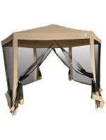 Zahradní pavilon 2x2x2x2,5M s moskytiérou béžový Zahradní pavilon 2x2x2x2,5M s moskytiérou béžový