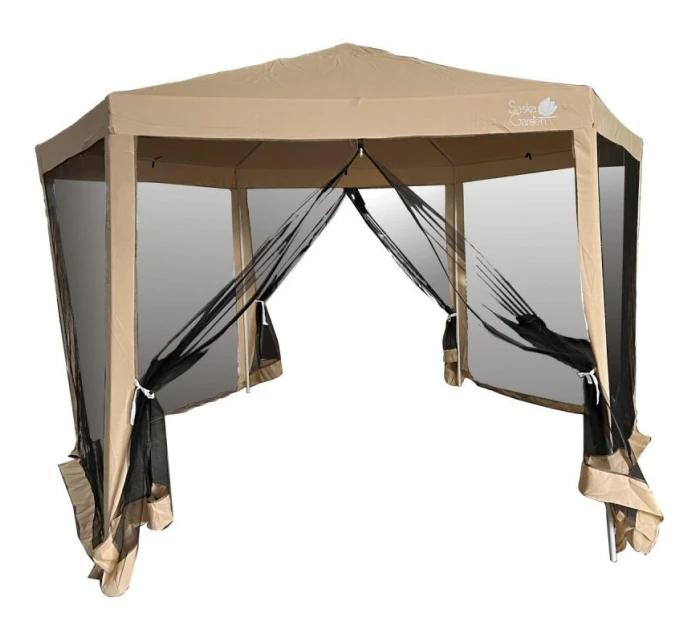 Zahradní pavilon 2x2x2x2,5M s moskytiérou béžový Zahradní pavilon 2x2x2x2,5M s moskytiérou béžový