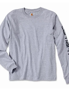 Tričko s dlouhým rukávem Carhartt Sleeve Logo TShirt L/S – šedá model 22343293 velikost: L - No name