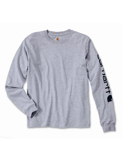 Tričko s dlouhým rukávem Carhartt Sleeve Logo TShirt L/S – šedá model 22343293 velikost: L - No name Tričko s dlouhým rukávem Carhartt Sleeve Logo TShirt L/S – šedá model 22343293 velikost: L - No name