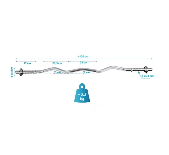 Gryf 1200 mm lehce zlomený se závitem Gryf 1200 mm lehce zlomený se závitem